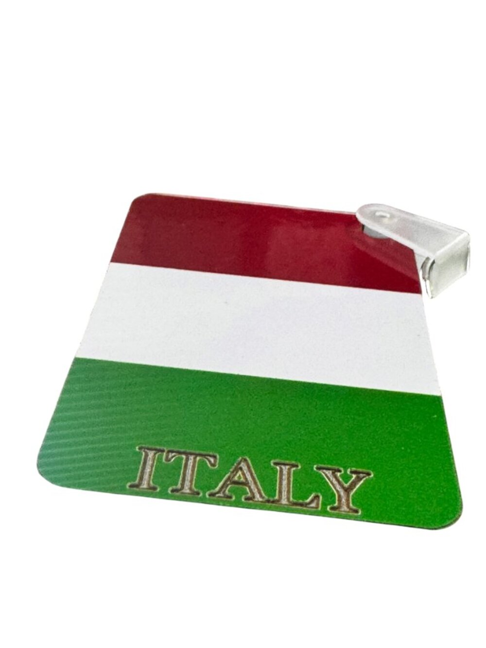 Italy Flag Keychain, Rectangular  Key Ring Souvenir - Picture 4 of 9